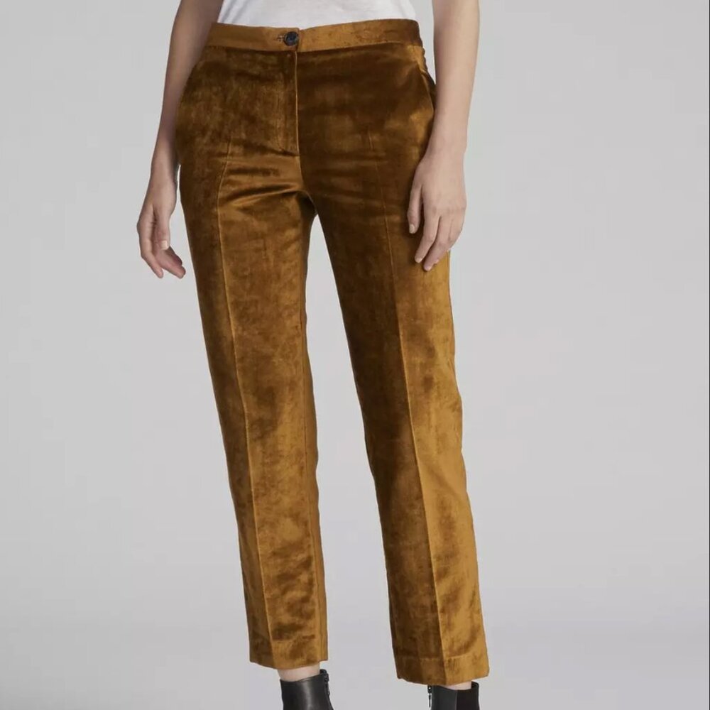 Rag & Bone Poppy Velvet Pant in Olive Holiday Trouser Size 8
